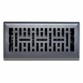 Sierra Grates Metro Steel Floor Register 4 inch X12 Granite Grey MTR412-GRY